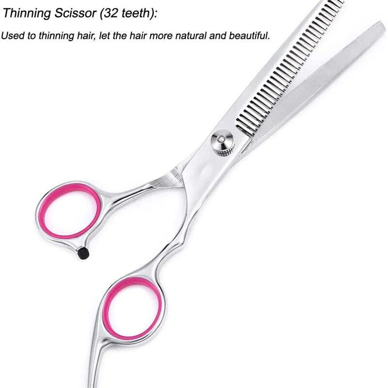 Premium Pet Grooming Scissors Kit β 7β Stainless Steel Straight, Curved & Thinning Shears with Comb & Case