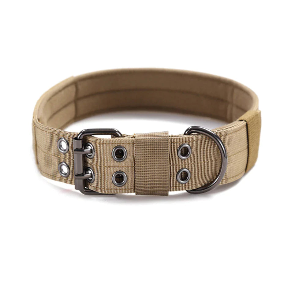Jack & Susy™ Tactical Heavy-Duty Dog Collar – 2" Wide Military-Grade Nylon with Metal Buckle (K9 Training Collar)