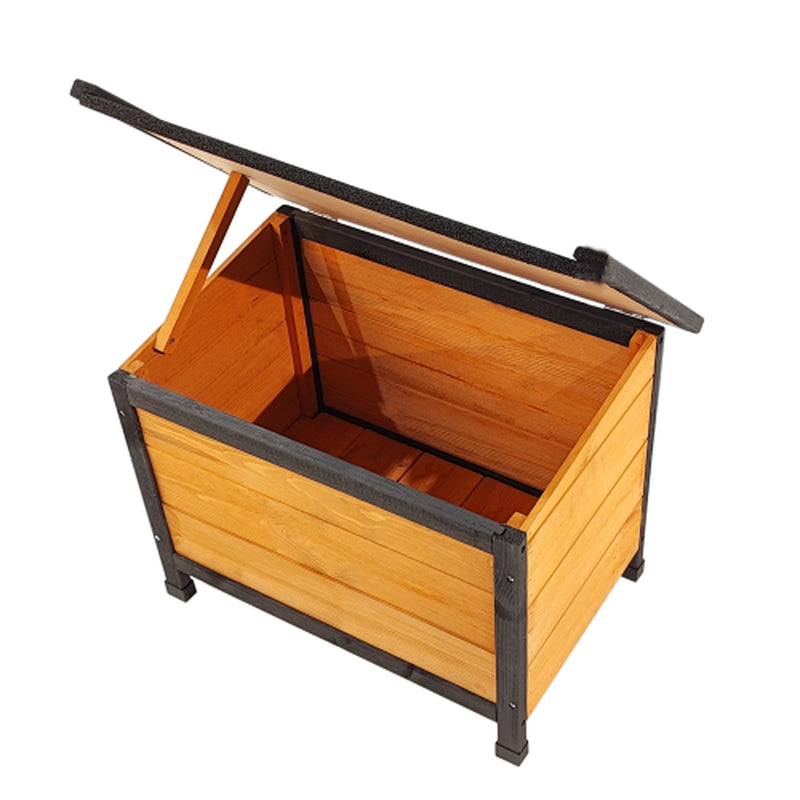 Jack & Susy™ Luxury Wooden Dog House with Playground – Spacious Outdoor Kennel with Feeding Station & Toy Storage (For Multiple Dogs)