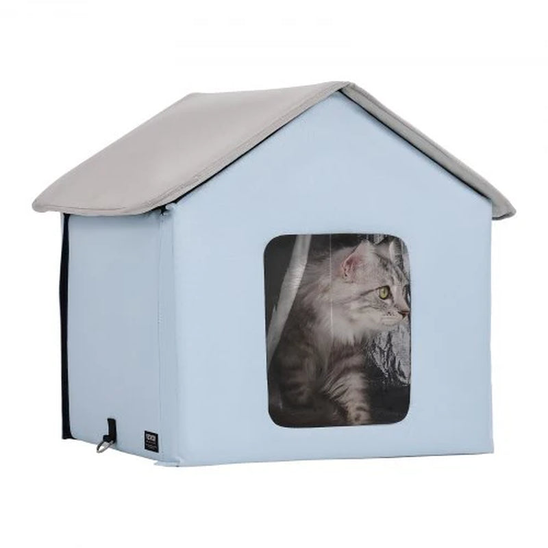 Foldable Heated Cat House β Warm Kitty Shelter with Removable Pad