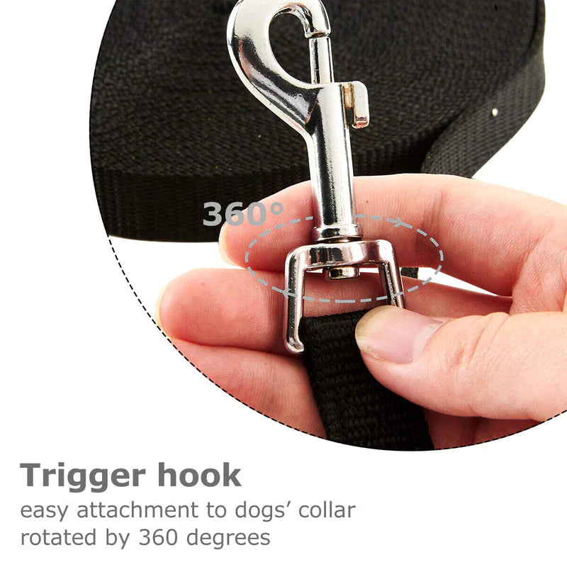 Premium Long Training Dog Leash β Durable Nylon Obedience & Recall Lead (6β100 FT)