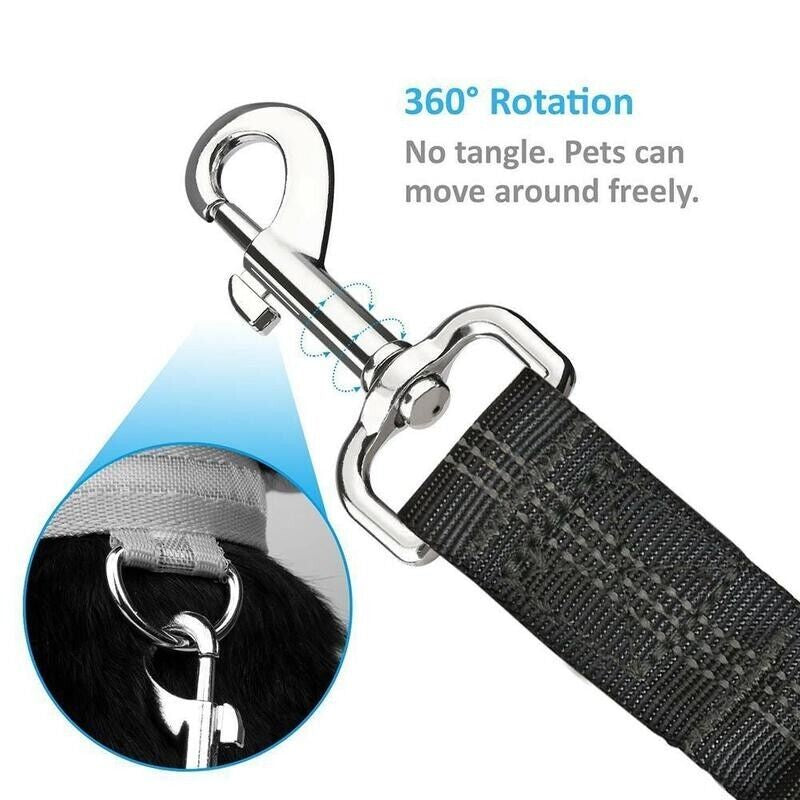 2-Pack Adjustable Pet Car Seat Belts β Heavy-Duty Nylon Safety Harness for Dogs & Cats | Universal Fit, Tangle-Free, Secure Travel Restraint