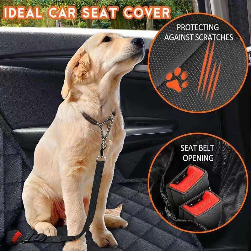 Pet Car Seat Bed β Single-Layer Orange Travel Mat with Hard Board Support