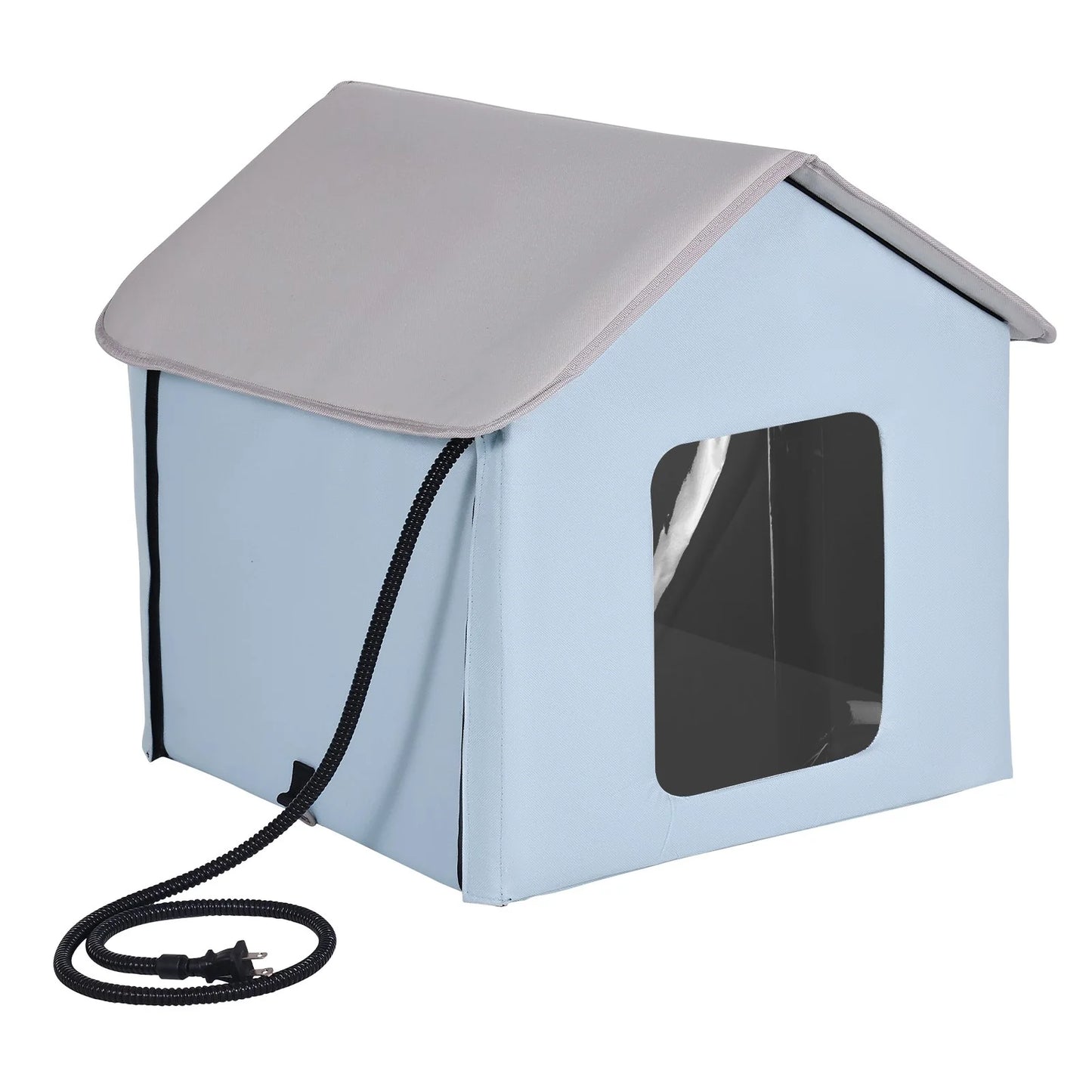 Foldable Heated Cat House β Warm Kitty Shelter with Removable Pad