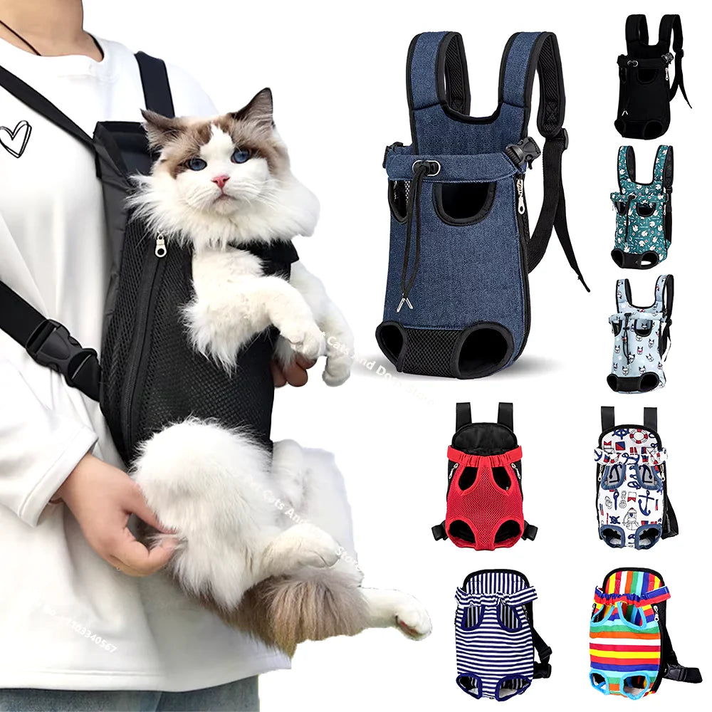 Pet Carrier Backpack β Adjustable Double Shoulder Travel Bag for Cats & Small Dogs