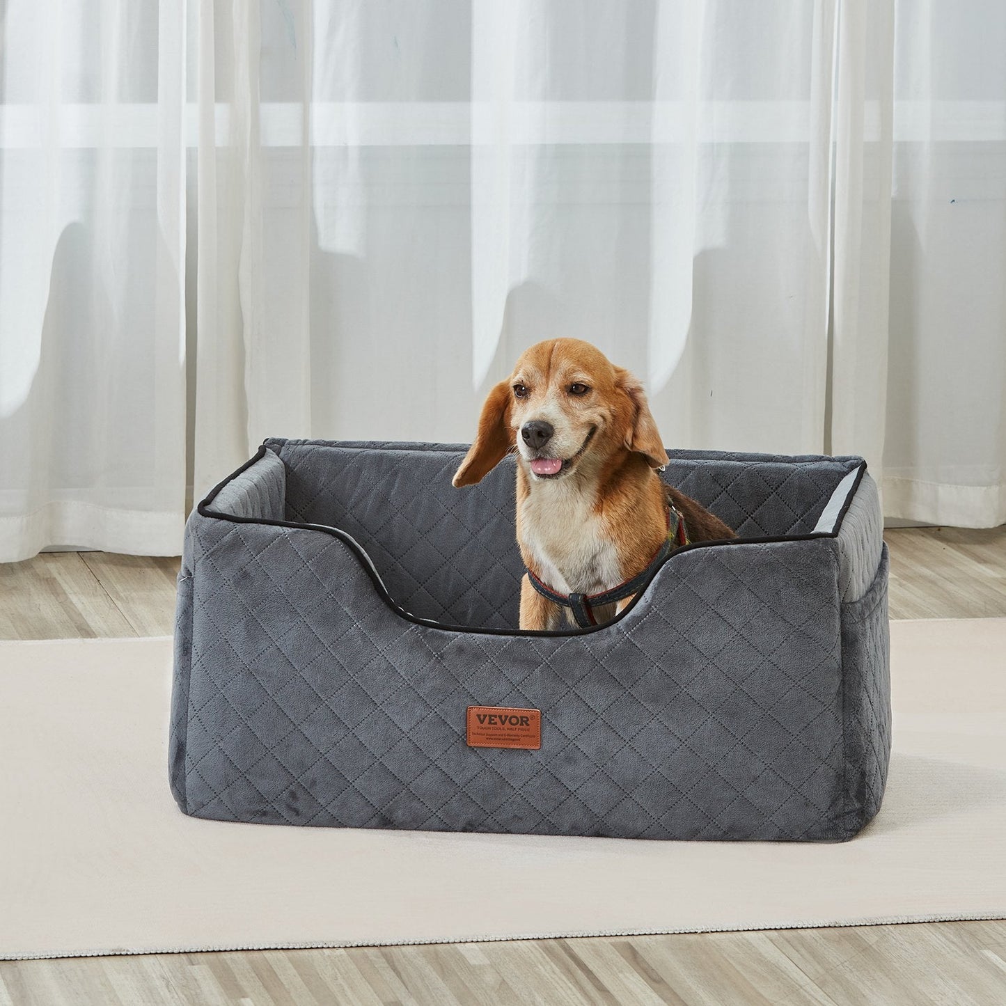 Jack & Susy™ Luxury Dog Booster Car Seat – Secure, Comfortable & Stylish Travel Seat for Medium and Large Dogs (Up to 55 lbs)