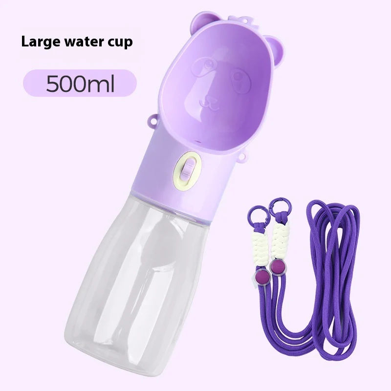 Portable Dog Water Bottle β 2-in-1 Leak-Proof Feeder with Food Container for Dogs & Cats