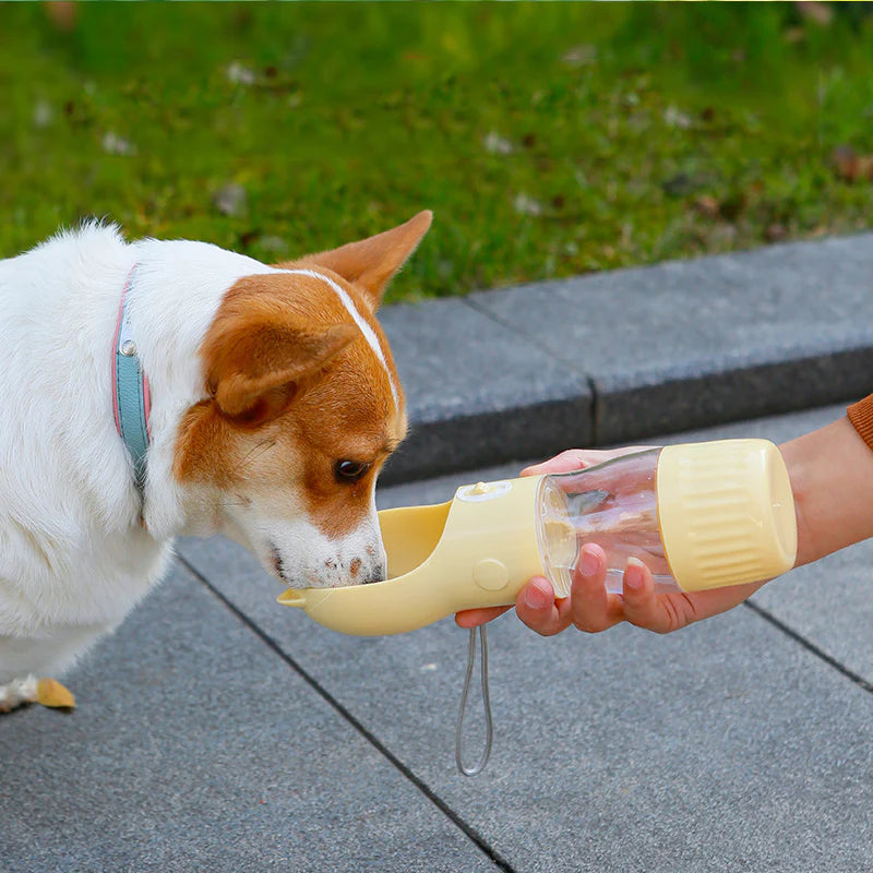 Portable Dog Water Bottle β 2-in-1 Leak-Proof Feeder with Food Container for Dogs & Cats