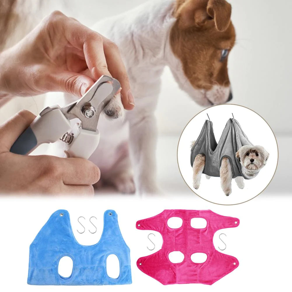 Jack & Susy™ Pet Grooming Hammock – Breathable Hanging Harness for Easy Home Grooming, Nail Trimming & Bathing