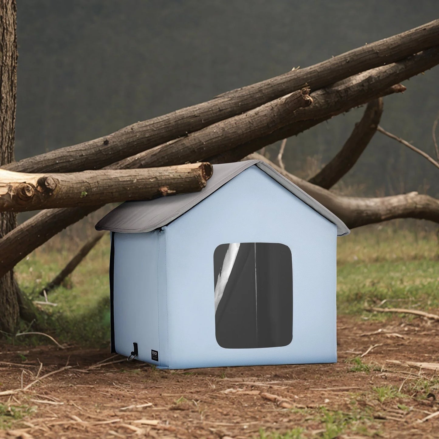 Foldable Heated Cat House β Warm Kitty Shelter with Removable Pad