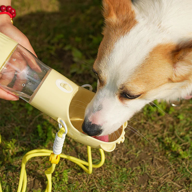 Portable Dog Water Bottle β 2-in-1 Leak-Proof Feeder with Food Container for Dogs & Cats