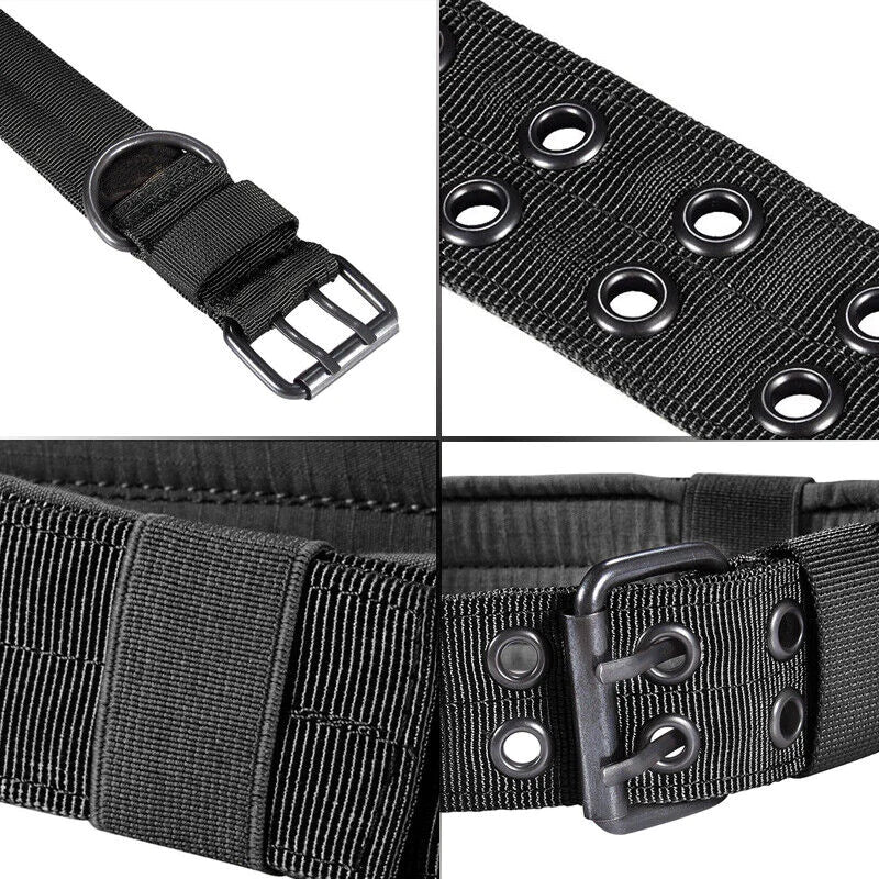 Jack & Susy™ Tactical Heavy-Duty Dog Collar – 2" Wide Military-Grade Nylon with Metal Buckle (K9 Training Collar)