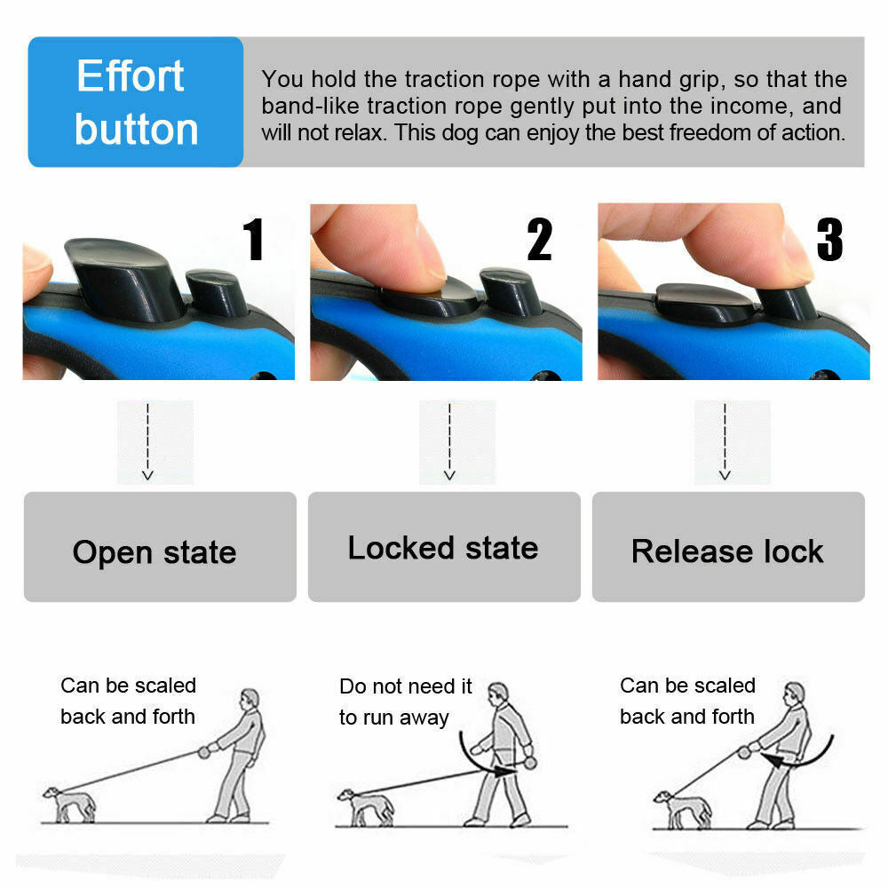 Jack & Susyβ’ 16.5FT Automatic Retractable Dog Leash β Tangle-Free, Durable & Comfortable Grip for Small to Large Dogs
