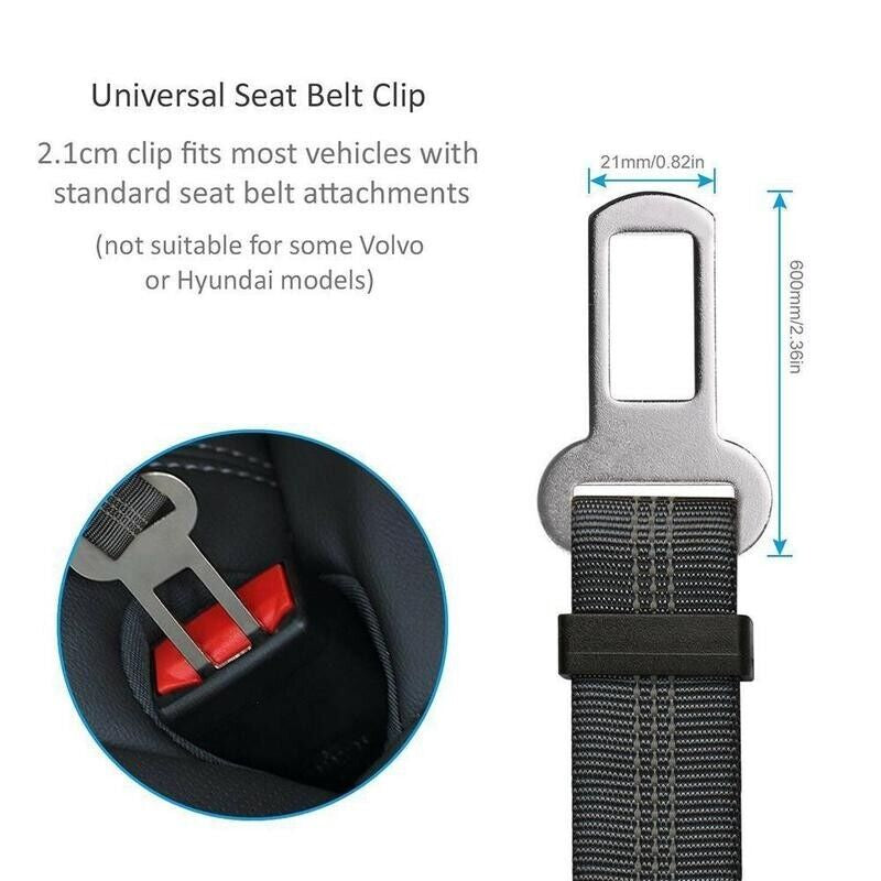 2-Pack Adjustable Pet Car Seat Belts β Heavy-Duty Nylon Safety Harness for Dogs & Cats | Universal Fit, Tangle-Free, Secure Travel Restraint