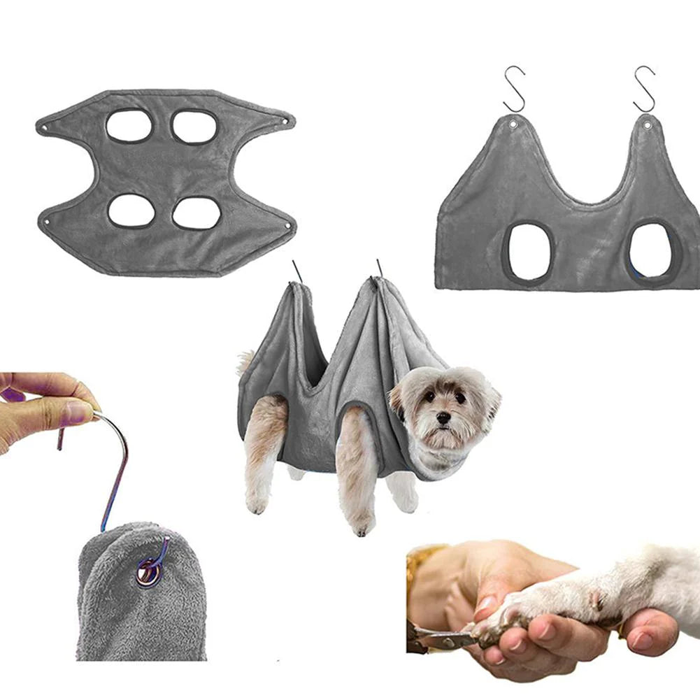 Jack & Susy™ Pet Grooming Hammock – Breathable Hanging Harness for Easy Home Grooming, Nail Trimming & Bathing