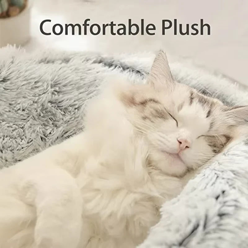 2-in-1 Plush Pet Bed β Warm Winter Cushion & Sleep Bag for Cats & Small Dogs