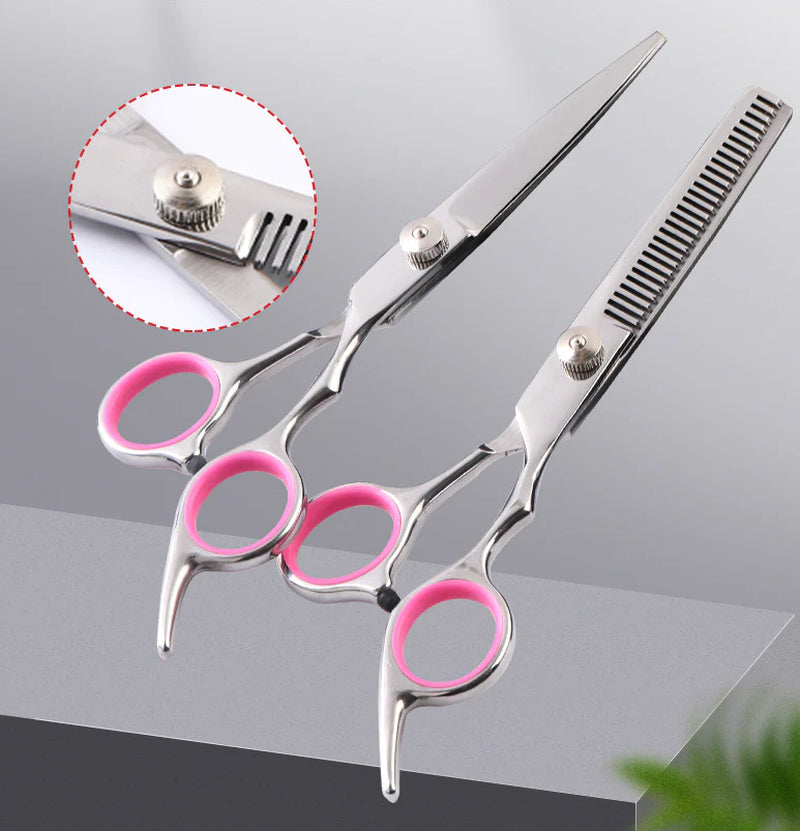 Premium Pet Grooming Scissors Kit β 7β Stainless Steel Straight, Curved & Thinning Shears with Comb & Case