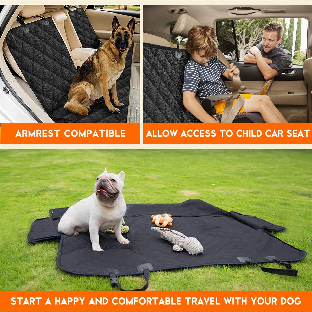 Dog Car Seat Cover β Waterproof, Non-Slip Back Seat Protector for Cars, Trucks & SUVs