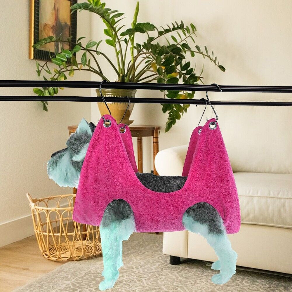 Jack & Susy™ Pet Grooming Hammock – Breathable Hanging Harness for Easy Home Grooming, Nail Trimming & Bathing