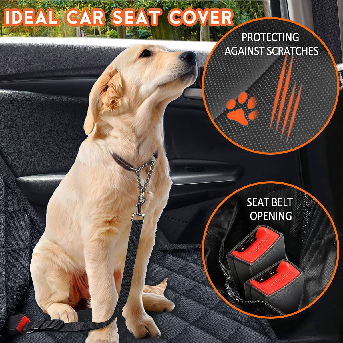 Dog Car Seat Cover β Waterproof, Non-Slip Back Seat Protector for Cars, Trucks & SUVs