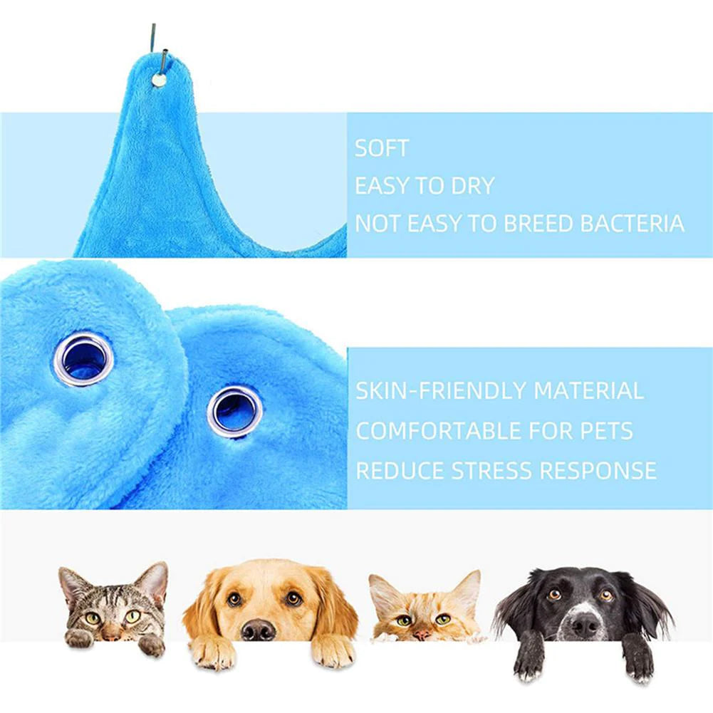 Jack & Susy™ Pet Grooming Hammock – Breathable Hanging Harness for Easy Home Grooming, Nail Trimming & Bathing