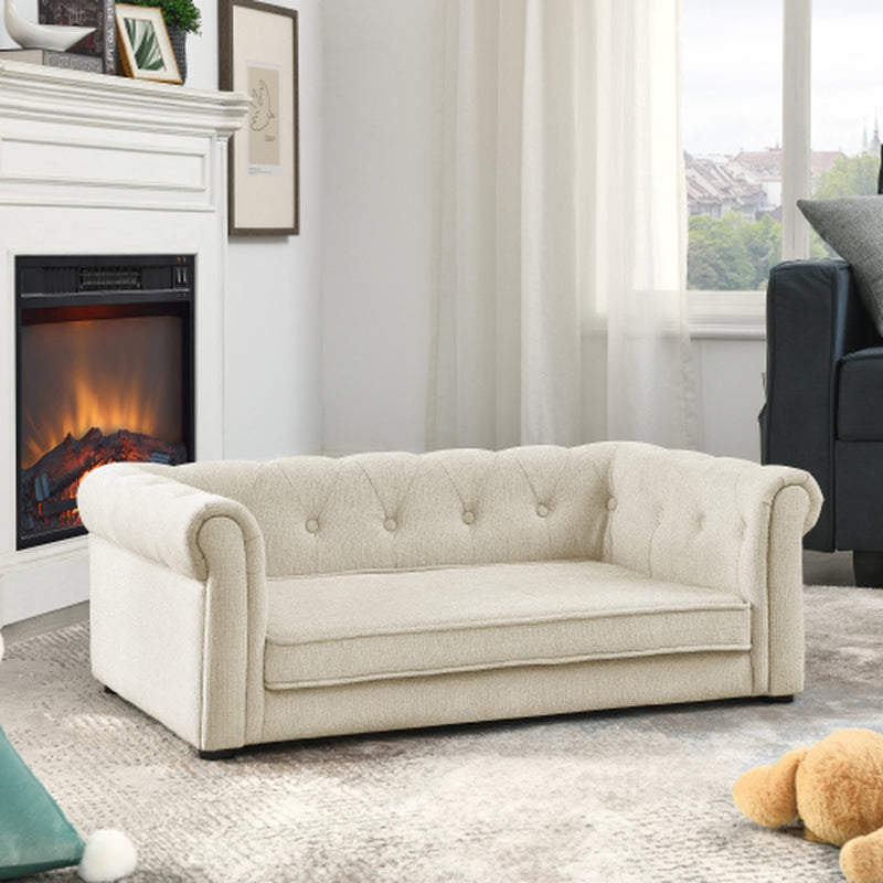 Jack & Susy™ Elegant Raised Pet Sofa Bed for Medium & Large Dogs – Modern Comfortable Dog Couch