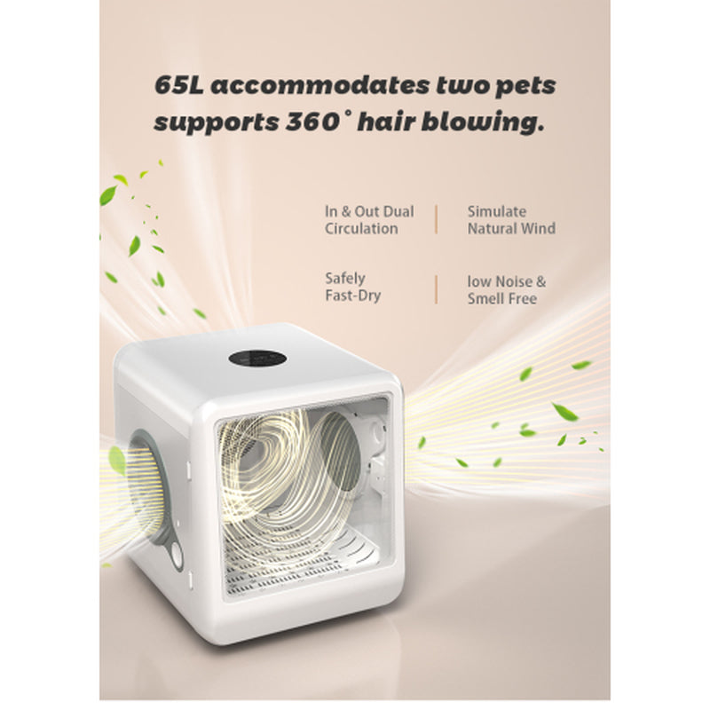Automatic Pet Dryer Room – Smart Hot & Cool Air Grooming Box for Dogs & Cats (Adjustable Timer & Temperature)
