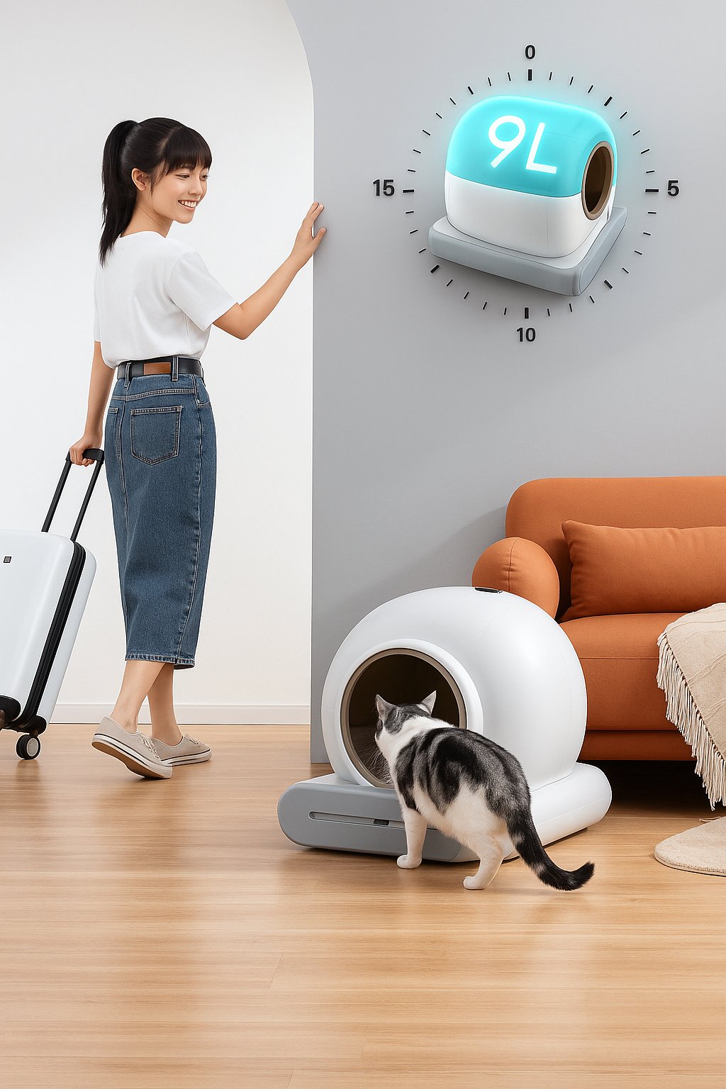 Automatic Self-Cleaning Cat Litter Box β Smart, Odor-Free & App-Controlled