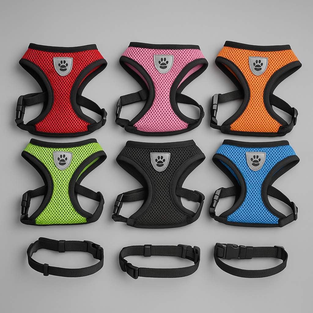 Escape-Proof Pet Harness Set β Reflective Vest with Leash for Cats & Small Dogs