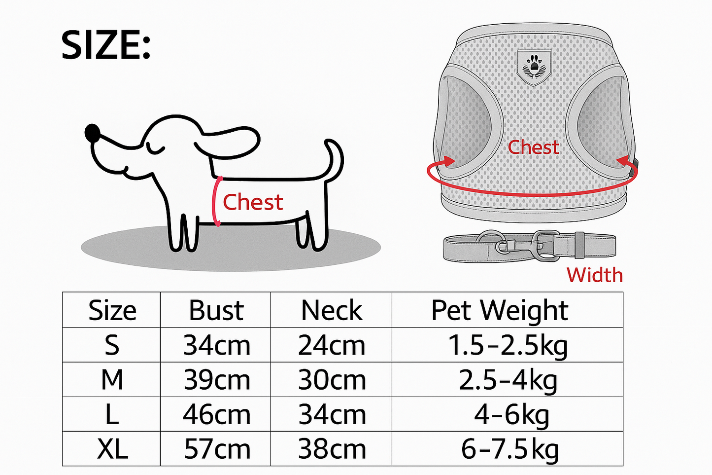 Escape-Proof Pet Harness Set β Reflective Vest with Leash for Cats & Small Dogs