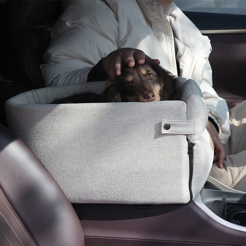 Portable Dog Car Seat Bed β Travel Safety Carrier for Small Dogs & Cats | Comfortable, Secure & Versatile Pet Car Accessory