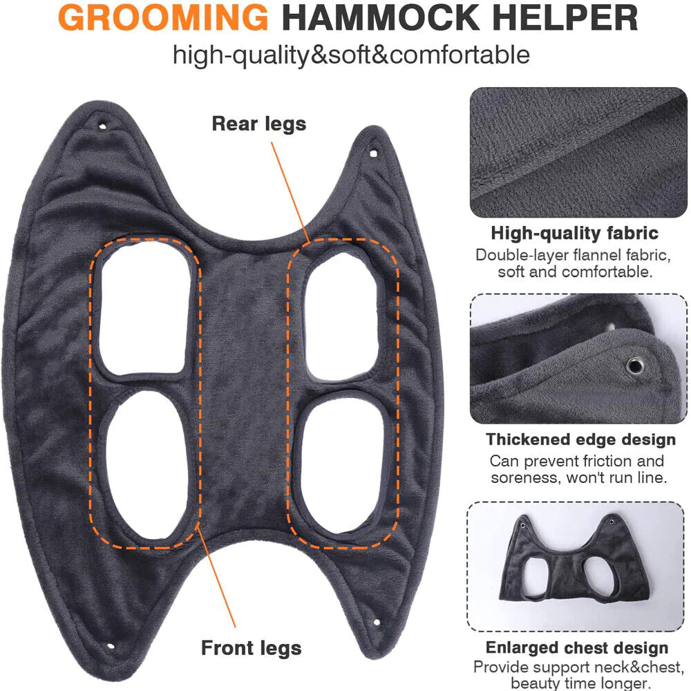Jack & Susy™ Pet Grooming Hammock – Breathable Hanging Harness for Easy Home Grooming, Nail Trimming & Bathing