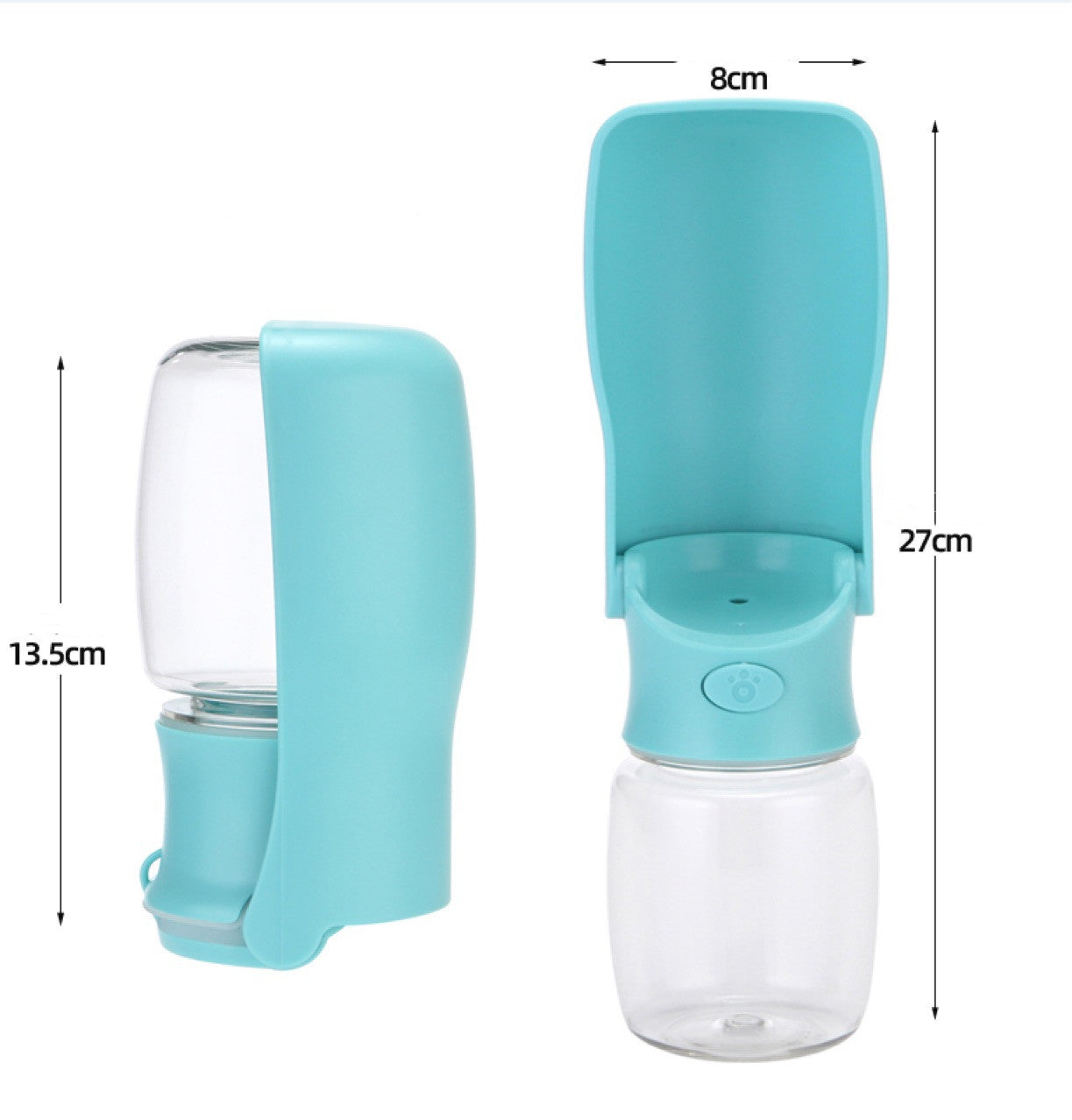 Jack & Susy™ Portable Dog Water Bottle – Foldable Pet Travel Dispenser Cup (350ml / 550ml)