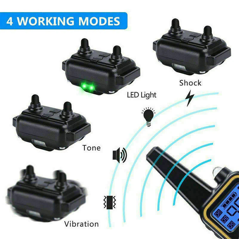 Jack & Susy™ Smart Dog Training Collar Set – 2600 FT Remote Control, Dual Waterproof Collars & Rechargeable LCD System
