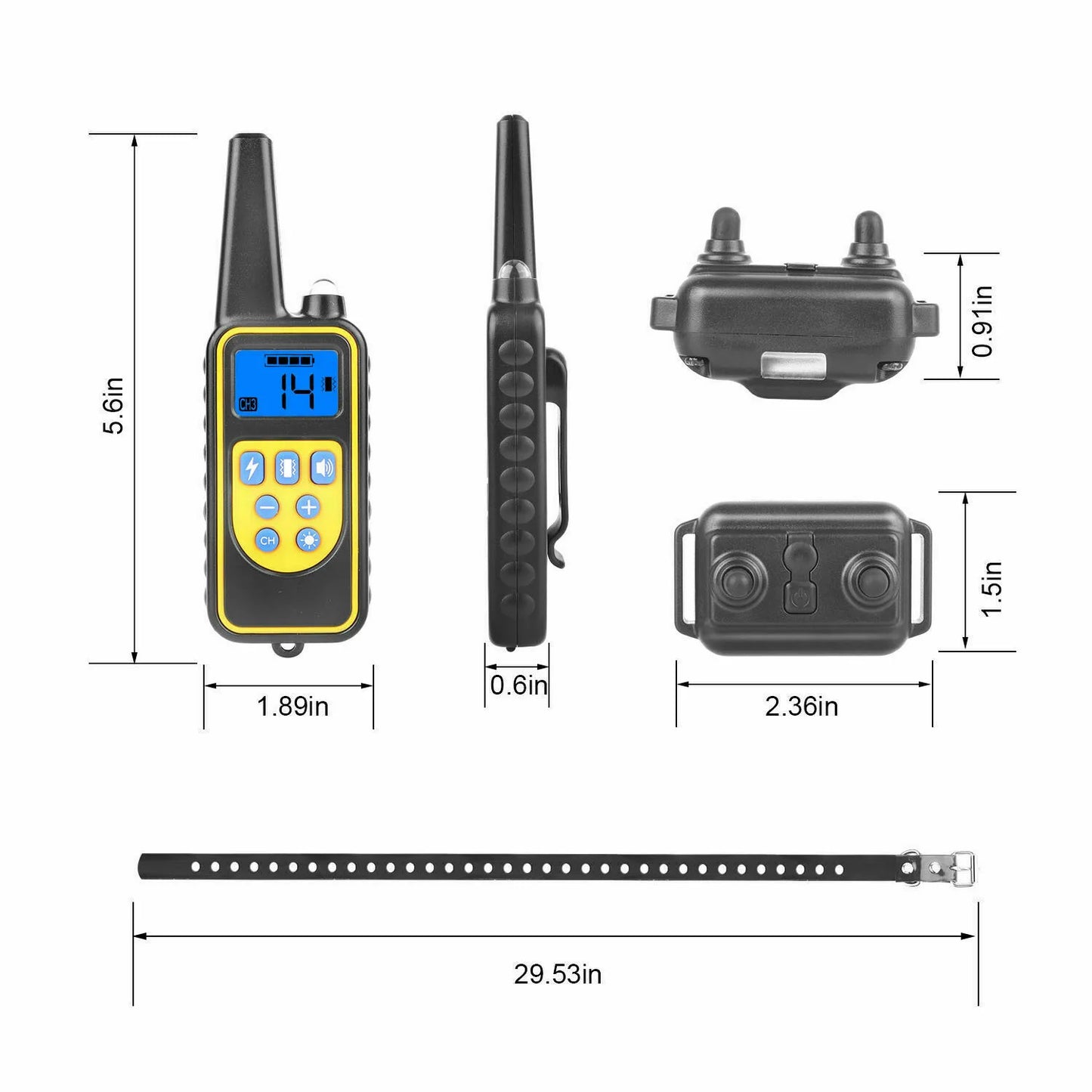 Jack & Susy™ Smart Dog Training Collar Set – 2600 FT Remote Control, Dual Waterproof Collars & Rechargeable LCD System