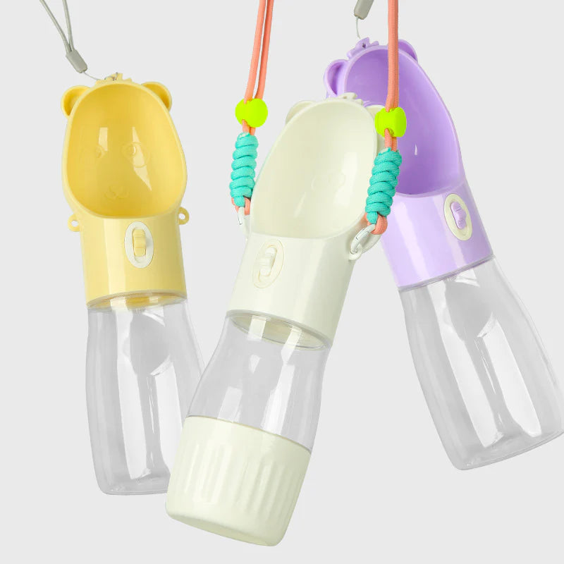 Portable Dog Water Bottle β 2-in-1 Leak-Proof Feeder with Food Container for Dogs & Cats