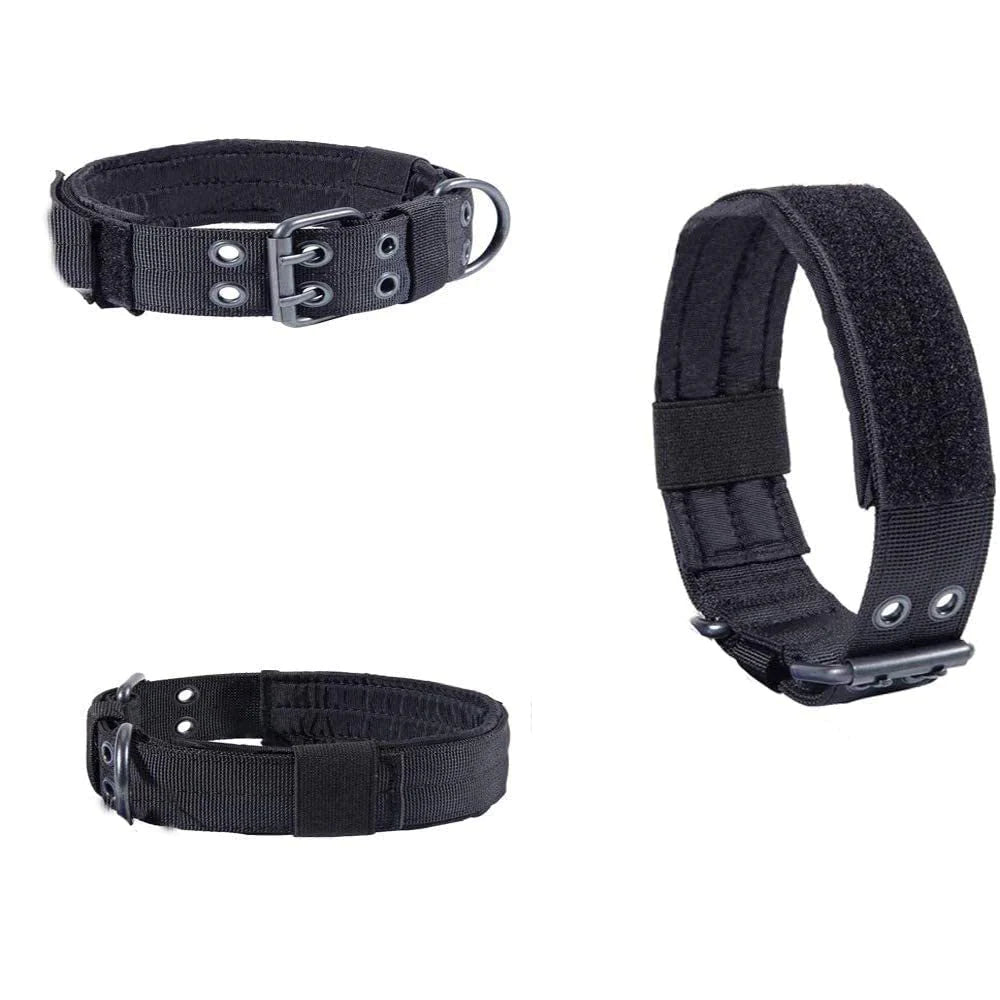 Jack & Susy™ Tactical Heavy-Duty Dog Collar – 2" Wide Military-Grade Nylon with Metal Buckle (K9 Training Collar)