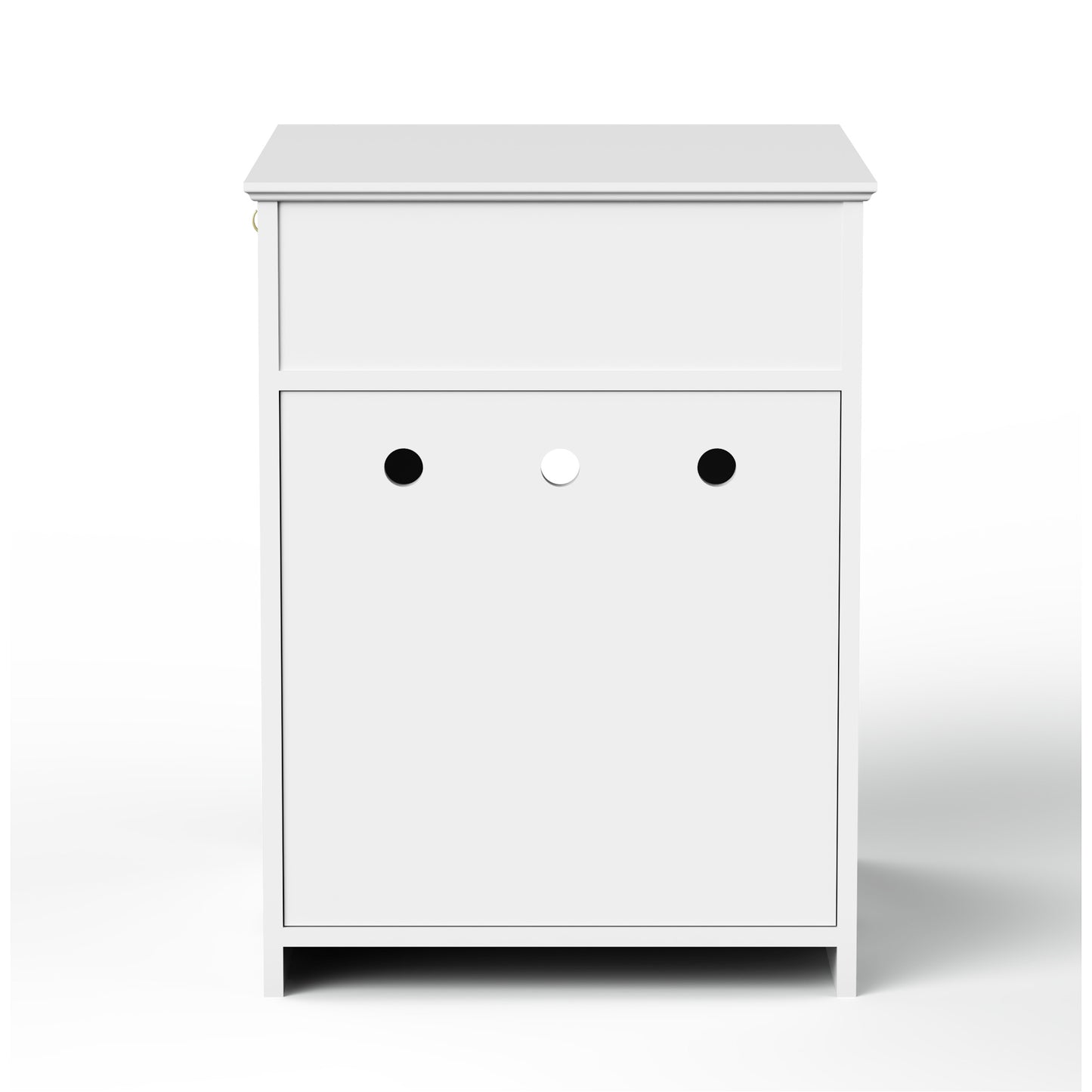 Jack & Susy™ Wooden Cat Litter Box Enclosure with Drawers – Stylish Pet House & Bedside Table for Indoor Cats (White)