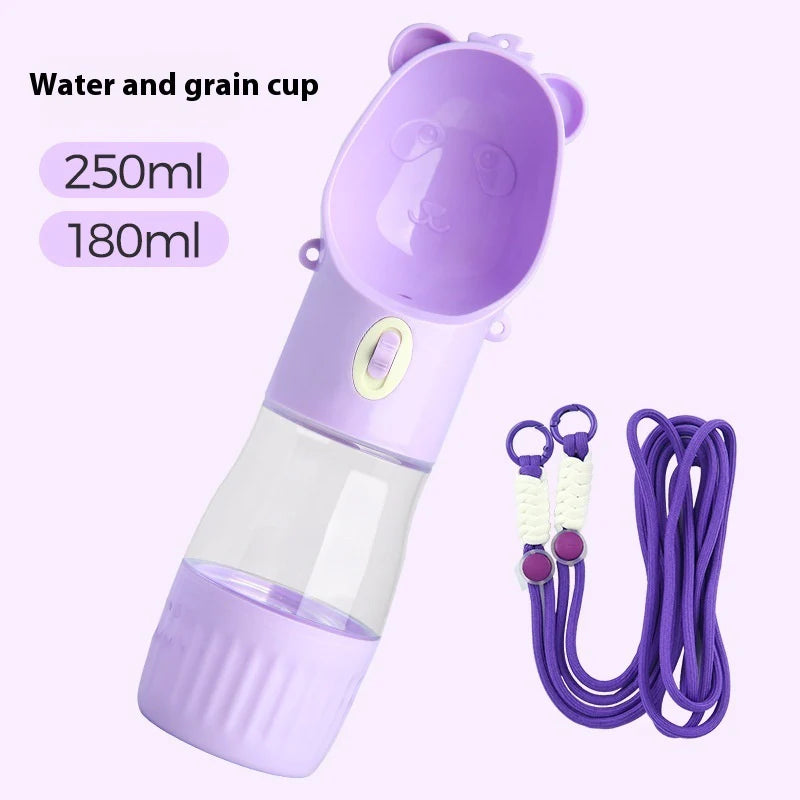 Portable Dog Water Bottle β 2-in-1 Leak-Proof Feeder with Food Container for Dogs & Cats