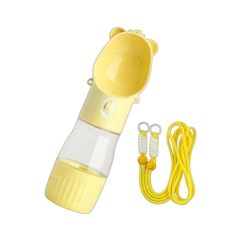 Portable Dog Water Bottle β 2-in-1 Leak-Proof Feeder with Food Container for Dogs & Cats