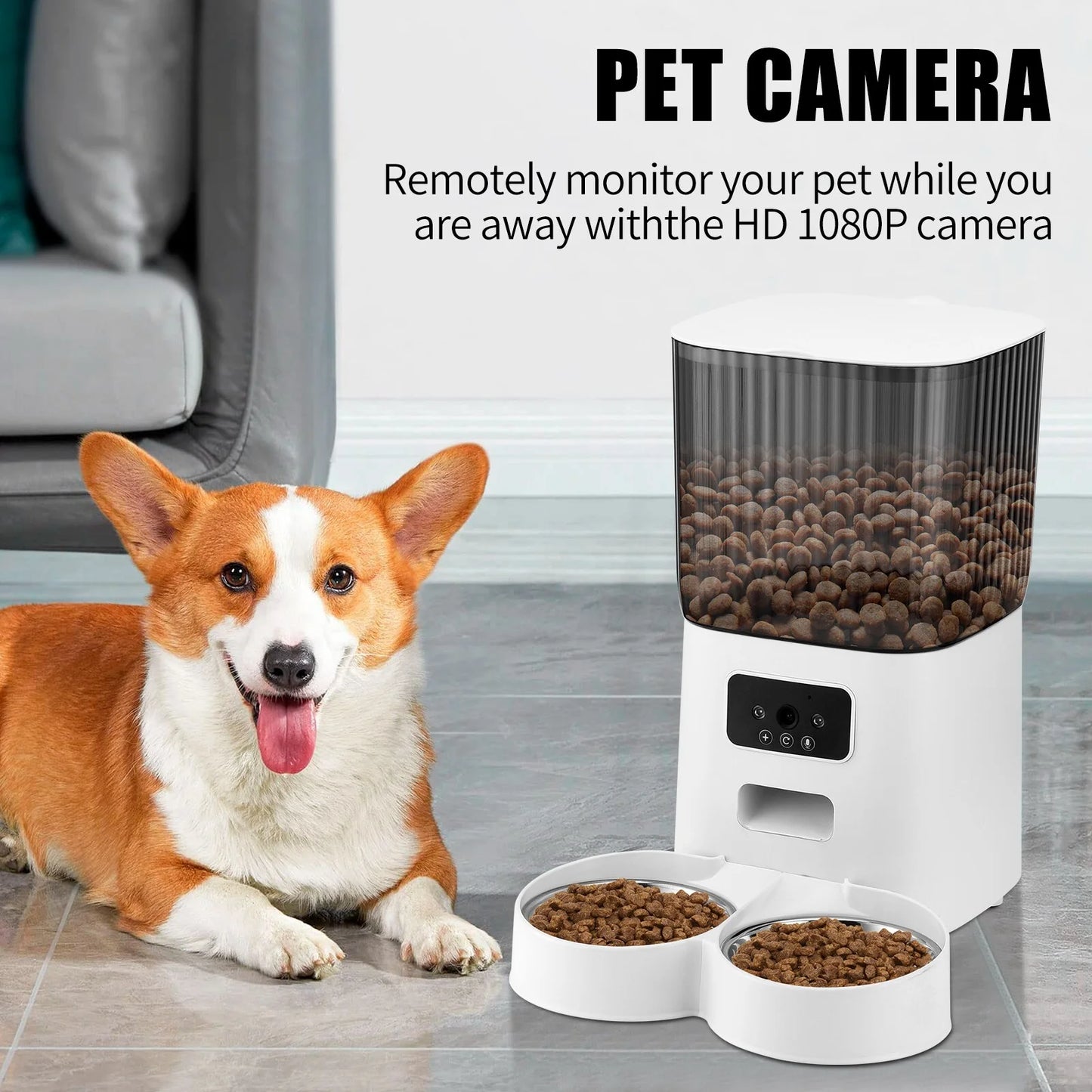 Dual Pet Feeder – Automatic with Camera & App Control
