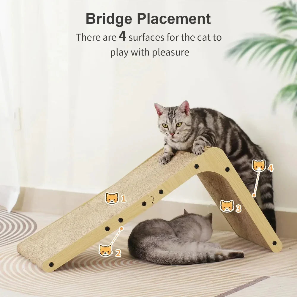 Cat Scratcher Post – L-Shape with Ball Toy