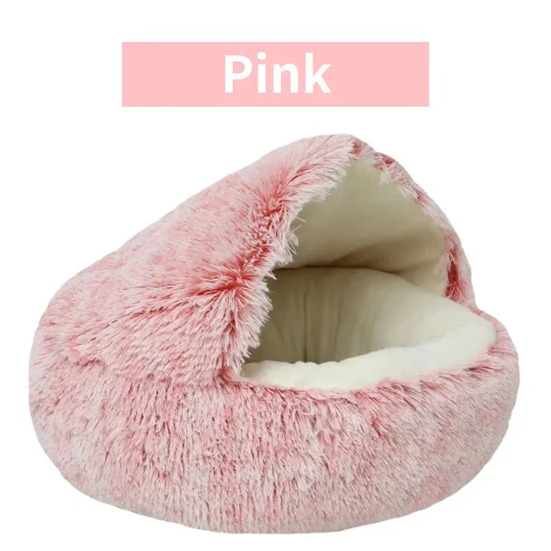 2-in-1 Plush Pet Bed β Warm Winter Cushion & Sleep Bag for Cats & Small Dogs