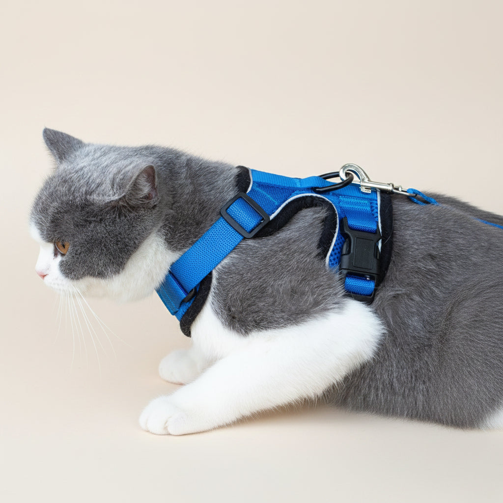 Mr. Peanut's PurrTrek Cat Harness & Lead — Two Sizes, Reflective