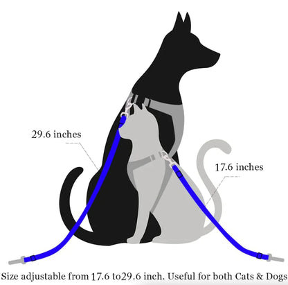 2-Pack Adjustable Pet Car Seat Belts – Heavy-Duty Nylon Safety Harness for Dogs & Cats | Universal Fit, Tangle-Free, Secure Travel Restraint