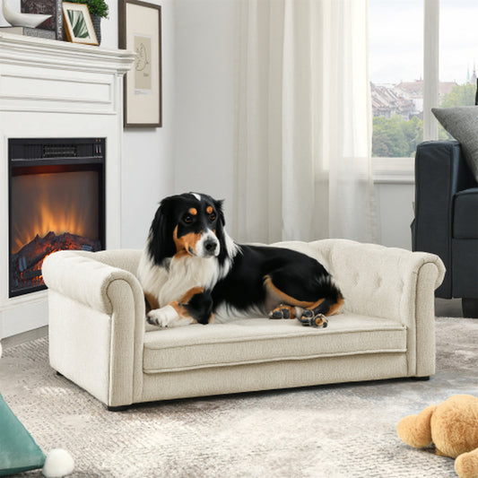 Jack & Susy™ Elegant Raised Pet Sofa Bed for Medium & Large Dogs – Modern Comfortable Dog Couch