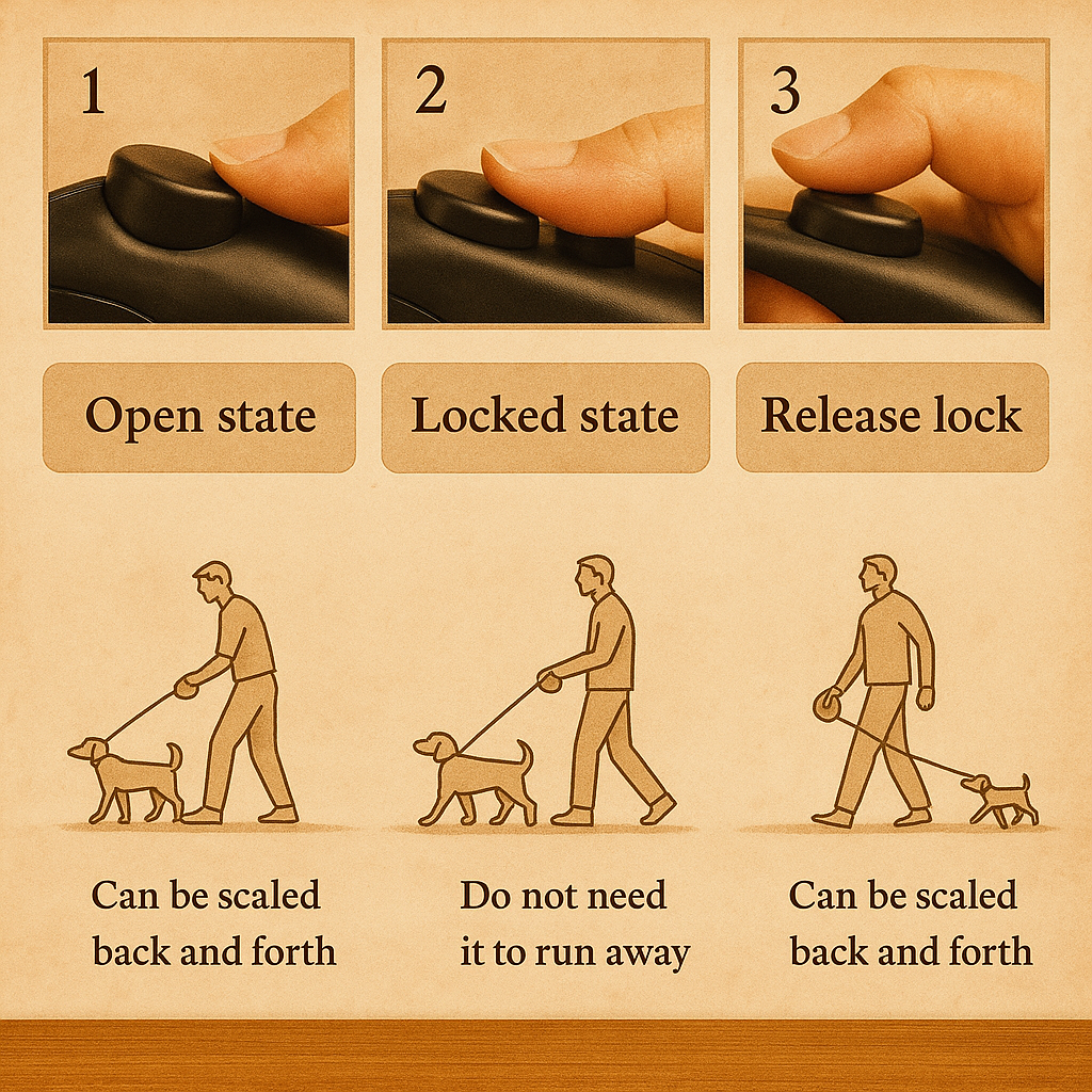 Retractable Dog Leash – Durable & Tangle-Free