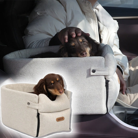 Portable Dog Car Seat Bed – Travel Safety Carrier for Small Dogs & Cats | Comfortable, Secure & Versatile Pet Car Accessory