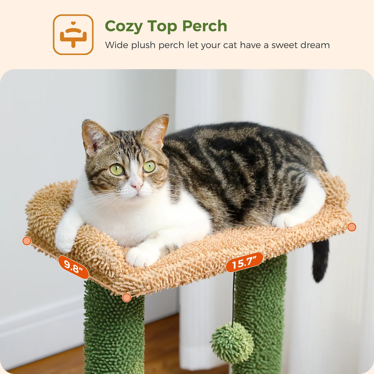 Cactus Cat Tree – Scratching Tower with Hammock