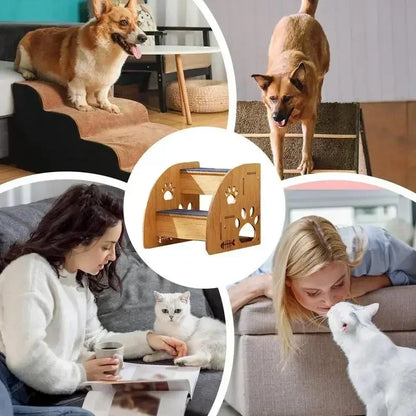 Pet Stairs – Wooden Non-Slip Dog Step